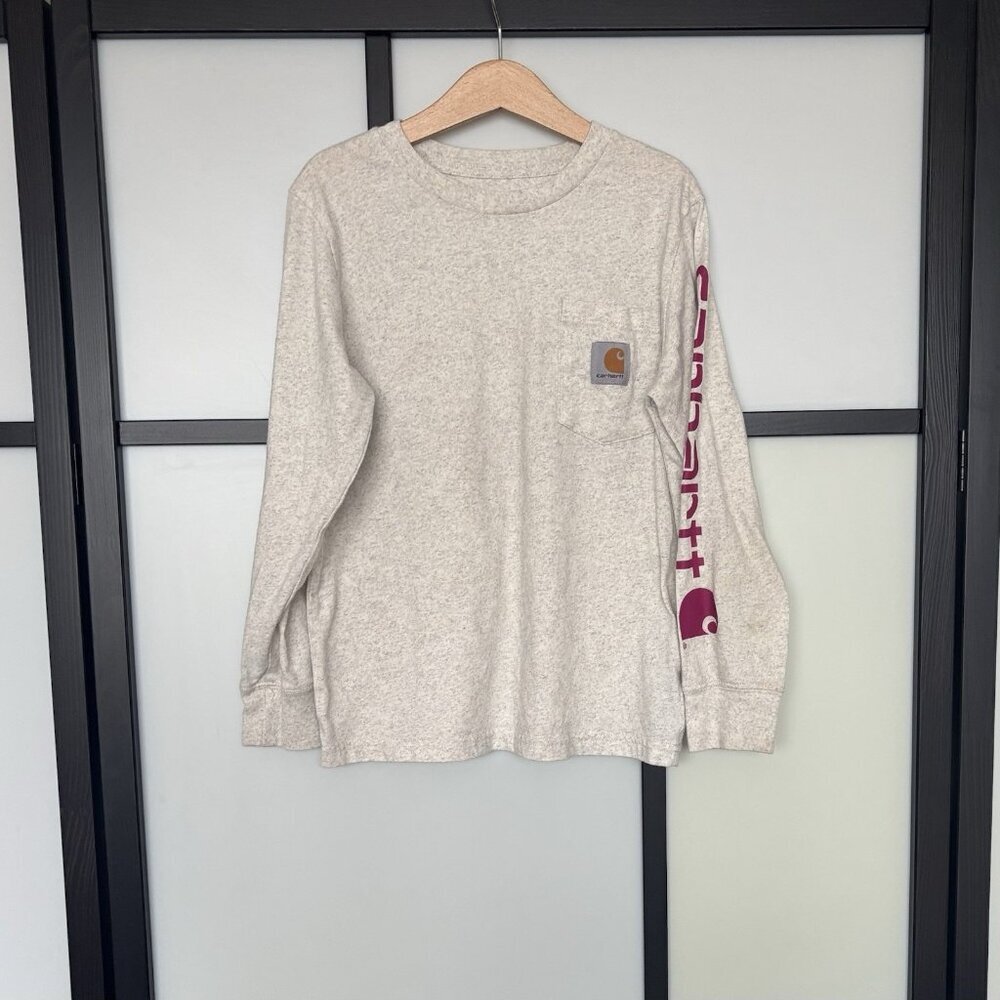Carhartt Girls T-Shirt Size SMALL 8 Long‎ Sleeve Top.